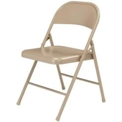 National Public Seating® All-Steel Folding Chair Beige Case Of 4 -Household Supplies Store 207132 DetailedProductView1 Lg