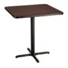 National Public Seating® Cafe Table "x" Base 36" Height 36" Square Mahogany Top 2 National Public Seating® Cafe Table "x" Base 36" Height 36" Square Mahogany Top -Household Supplies Store 207149 w MainProductImage Lg