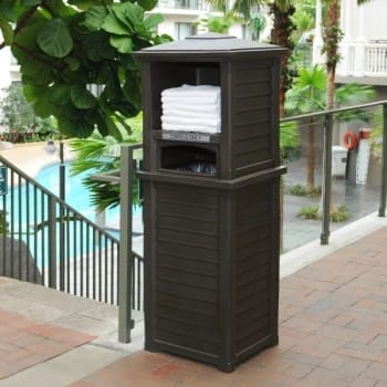 Mayne Lakeland 66 Inch Tall Espresso Towel Storage Unit 6 Mayne Lakeland 66 Inch Tall Espresso Towel Storage Unit - Image 4