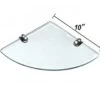 Abolos Infinity Clear Glass Corner Floating Shelf, 10 In X 10in 2 Abolos Infinity Clear Glass Corner Floating Shelf, 10 In X 10in -Household Supplies Store 209430 w MainProductImage Lg