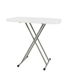 Flash Furniture 30 In. Adjustable Folding Table (White)