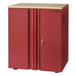 Husky Welded 2-Door Base Cabinet In Red, 28 In.w X 32 In.h X 21.5in. D