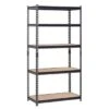 Muscle Rack 5-Tier Steel Shelving In Black, 36 In. W X 72 In. H X 18 In. D -Household Supplies Store 211260 w MainProductImage Lg