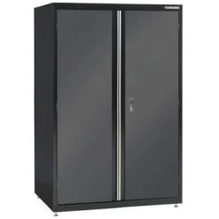 Husky Welded Cabinet In Black And Gray, 46 In. W X 72 In. H X 24 In. D