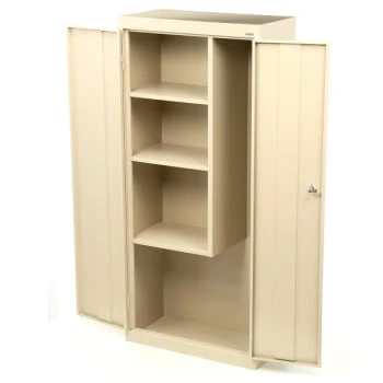 Sandusky Garage Cabinet In Putty, 30 In. W X 66 In. H X 15 In. D 3 Sandusky Garage Cabinet In Putty, 30 In. W X 66 In. H X 15 In. D