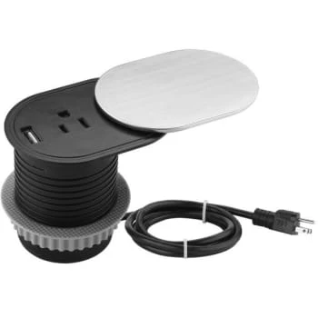 Link2home Space Saver Grommet Socket, 1 Power Outlet 15a, 1 Usb Port 2.4a 5 Link2home Space Saver Grommet Socket, 1 Power Outlet 15a, 1 Usb Port 2.4a - Image 3