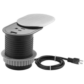 Link2home Space Saver Grommet Socket, 1 Power Outlet 15a, 1 Usb Port 2.4a 3 Link2home Space Saver Grommet Socket, 1 Power Outlet 15a, 1 Usb Port 2.4a