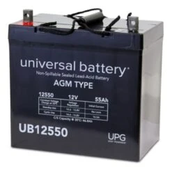 Universal Power Group 12v55ah + On L Z1 Term Seald Lead Acid Agm Rchrgbl Battery