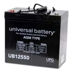 Universal Power Group 12v55ah + On L I4 Term Seald Lead Acid Agm Rchrgbl Battery