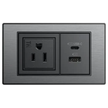 Teleadapt Powerhub Mini With Tamper Resistant Us Outlet Usb-A & Usb-C Black 4 Teleadapt Powerhub Mini With Tamper Resistant Us Outlet Usb-A & Usb-C Black - Image 2