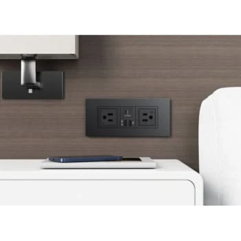 Teleadapt Powerhub E With 2 Tamper Resistant Us Outlets, Black 7 Teleadapt Powerhub E With 2 Tamper Resistant Us Outlets, Black - Image 5