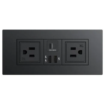 Teleadapt Powerhub E With 2 Tamper Resistant Us Outlets, Black 3 Teleadapt Powerhub E With 2 Tamper Resistant Us Outlets, Black