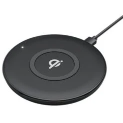 Teleadapt On-Desk Qi Wireless Charger, With Anti-Thief Features, Black