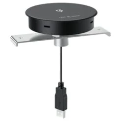 Teleadapt In-Desk Qi Wireless Charger, Hotel-Grade, 10w, Black