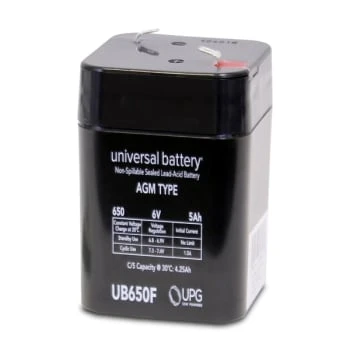 Universal Power Group 6-Volt 5 Ah F1 Terminal Sealed Agm Rechargeable Battery 3 Universal Power Group 6-Volt 5 Ah F1 Terminal Sealed Agm Rechargeable Battery