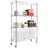 Alera® Complete Wire 4-Shelf Unit W/caster, 48 X 18 X 72, Black Anthracite 2 Alera® Complete Wire 4-Shelf Unit W/caster, 48 X 18 X 72, Black Anthracite -Household Supplies Store 250637 WebOnly Lg