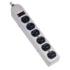 Hubbell Wiring Devices 6-Outlet Metallic Power Strip 6' Cord -Household Supplies Store 268218 MainProductImage Lg