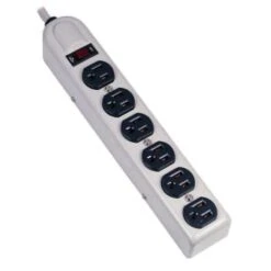 Hubbell Wiring Devices 6-Outlet Metallic Power Strip 6' Cord