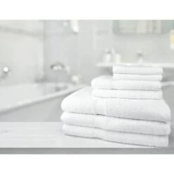 Oxford 16 In X 30 In, 4.25 Lbs White Hand Towel W/dobby Border Case Of 120