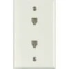 Westek 1-Gang Duplex Phone Jack W/wall Plate, White Package Of 10 -Household Supplies Store 269907 MainProductImage Lg