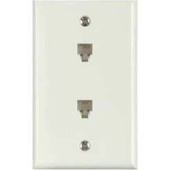 Westek 1-Gang Duplex Phone Jack W/wall Plate, White Package Of 10