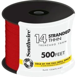 Southwire 500 Ft 14-Gauge Red Stranded Cu Thhn Wire