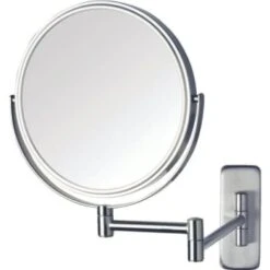 Jerdon 8" Wall Mount Mirror Matte-Nickel