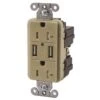 Hubbell Wiring 20 Amp Hubbell Tamper Resistant Usb Charger Duplex Receptacle -Household Supplies Store 279824 MainProductImage Lg