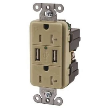 Hubbell Wiring 20 Amp Hubbell Tamper Resistant Usb Charger Duplex Receptacle 3 Hubbell Wiring 20 Amp Hubbell Tamper Resistant Usb Charger Duplex Receptacle