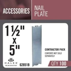 Halex 1-1/2 " X 5 " Nail Plate Bulk Package Of 100 7 Halex 1-1/2 " X 5 " Nail Plate Bulk Package Of 100 -Household Supplies Store 280729 DetailedProductView2 Lg