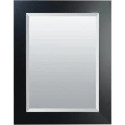 American Pride 26" X 36" Custom Select Framed Beveled Makeup Mirror Satin Black