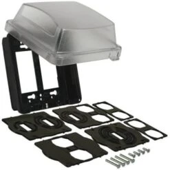 Taymac 2-Gang Clear Weatherproof "use Cover