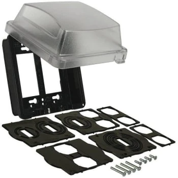 Taymac 2-Gang Clear Weatherproof "use Cover 3 Taymac 2-Gang Clear Weatherproof "use Cover