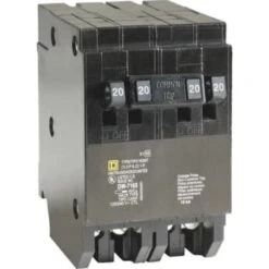 Square D Homeline 2-20 A Single-Pole 1-20 A 2-Pole Quad Tandem Circuit Breaker