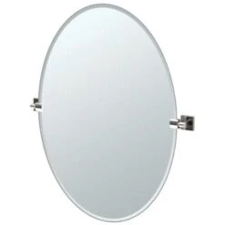 Gatco Elevate Frameless Large Oval Mirror In Chrome