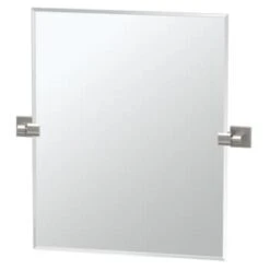 Gatco Elevate Frameless Small Rectangle Mirror In Satin Nickel