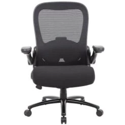 Boss Office Products Big & Tall Heavy Duty Mesh Back Ergonomic Task Chair -Household Supplies Store 285751 FrontView straighton Lg
