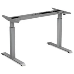 Alera® 2-Stage Electric Adjustable Table Base, 27 1/2 To 47 1/4 High, Gray