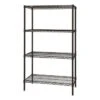 Quantum Storage Systems 4-Shelf Wire Shelving Unit, 18x30x72, Black Epoxy -Household Supplies Store 286506 MainProductImage Lg