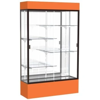 Ghent Waddell Spirit Orange Display Case Mirror Back W/ Dark Bronze Aluminum 3 Ghent Waddell Spirit Orange Display Case Mirror Back W/ Dark Bronze Aluminum