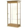 Ghent Waddell Varsity Lighted Carmel Oak Case W/sliding Door/plaque Fabric Back -Household Supplies Store 288095 MainProductImage Lg