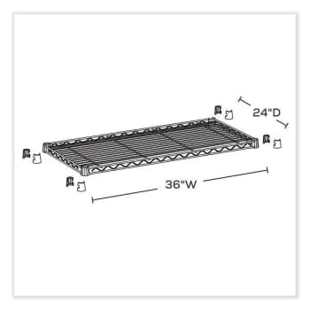 Safco Industrial Extra Shelf Pack, 36"w X 24"d X 1.5"h, Black, 2 Per Pack 6 Safco Industrial Extra Shelf Pack, 36"w X 24"d X 1.5"h, Black, 2 Per Pack - Image 4