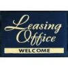 Leasing Office Welcome Floor Mat, Navy, 6' X 4' -Household Supplies Store 293339 PT Lg