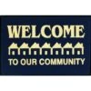 Welcome To Our Community Floor Mat, Navy, 3' X 2' 1 Welcome To Our Community Floor Mat, Navy, 3' X 2' -Household Supplies Store 293342 PT Lg 1