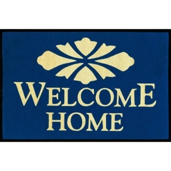 Welcome Home Floor Mat, Navy Blue, 6' X 4' 3 Welcome Home Floor Mat, Navy Blue, 6' X 4'