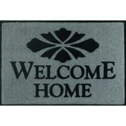 Welcome Home Floor Mat, Charcoal, 6' X 4'