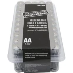 Maintenance Warehouse® Aa Alkaline Battery, Package Of 50 5 Maintenance Warehouse® Aa Alkaline Battery, Package Of 50 -Household Supplies Store 294346 1 V Lg