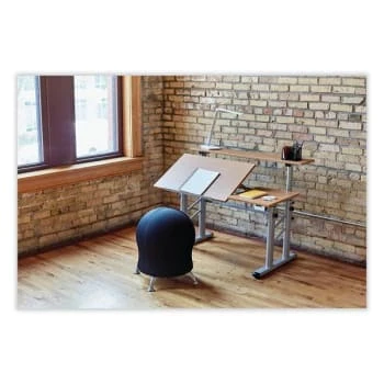 Safco Height-Adjust Split Level Drafting Table, Rectangular/square, Medium Oak 9 Safco Height-Adjust Split Level Drafting Table, Rectangular/square, Medium Oak - Image 7