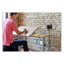 Safco Height-Adjust Split Level Drafting Table, Rectangular/square, Medium Oak 17 Safco Height-Adjust Split Level Drafting Table, Rectangular/square, Medium Oak -Household Supplies Store 296102 DetailedProductView1 Lg