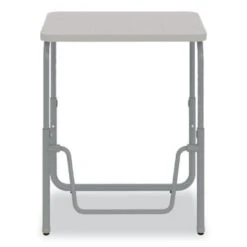 Safco Alphabetter® 2.0 Height Student Desk With Pendulum, 22" To 30", Gray 19 Safco Alphabetter® 2.0 Height Student Desk With Pendulum, 22" To 30", Gray -Household Supplies Store 297308 BottomView Lg